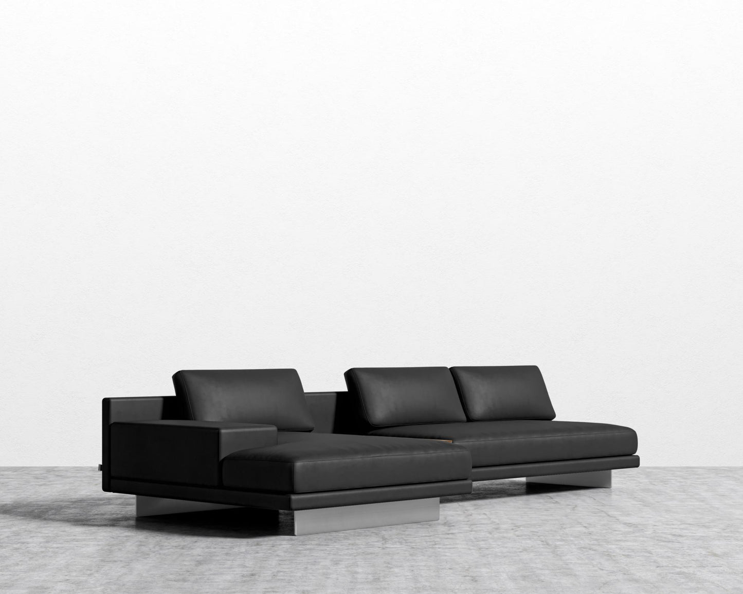Dresden Sectional Sofa - Microfiber - Jet Black