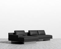 Dresden Sectional Sofa - Microfiber - Jet Black
