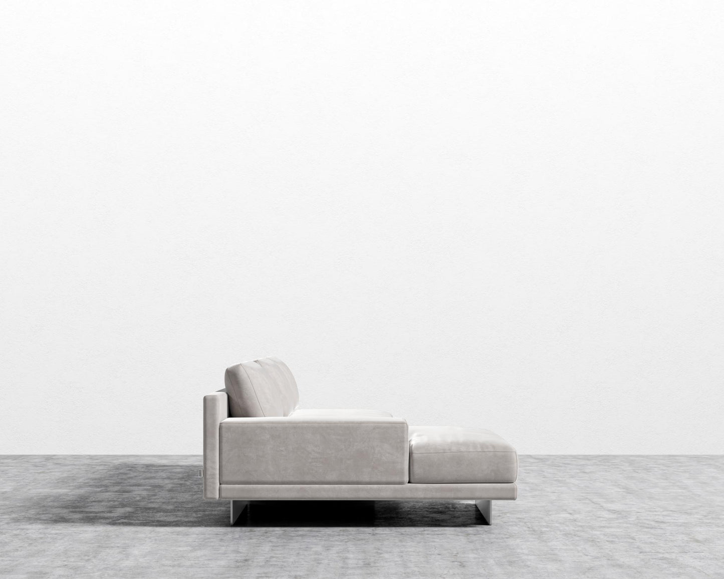 Dresden Sectional Sofa - Venice Vegan Suede - Chiffon