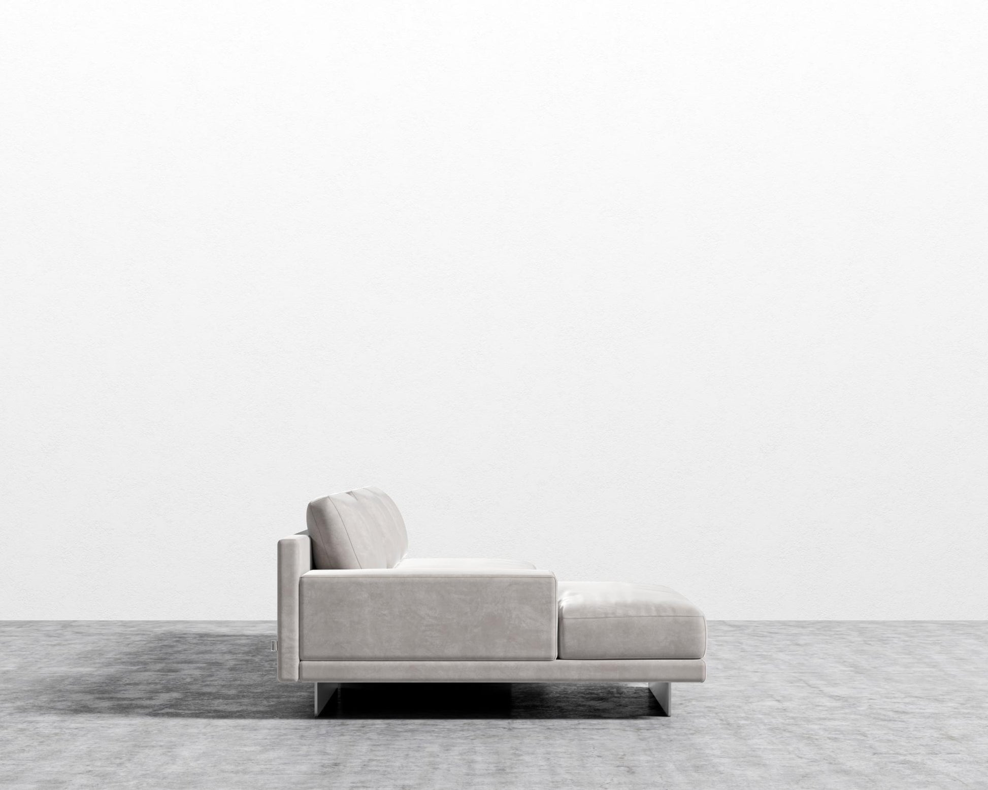 Dresden Sectional Sofa - Venice Vegan Suede - Chiffon