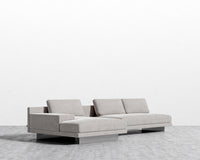 Dresden Sectional Sofa - Venice Vegan Suede - Chiffon