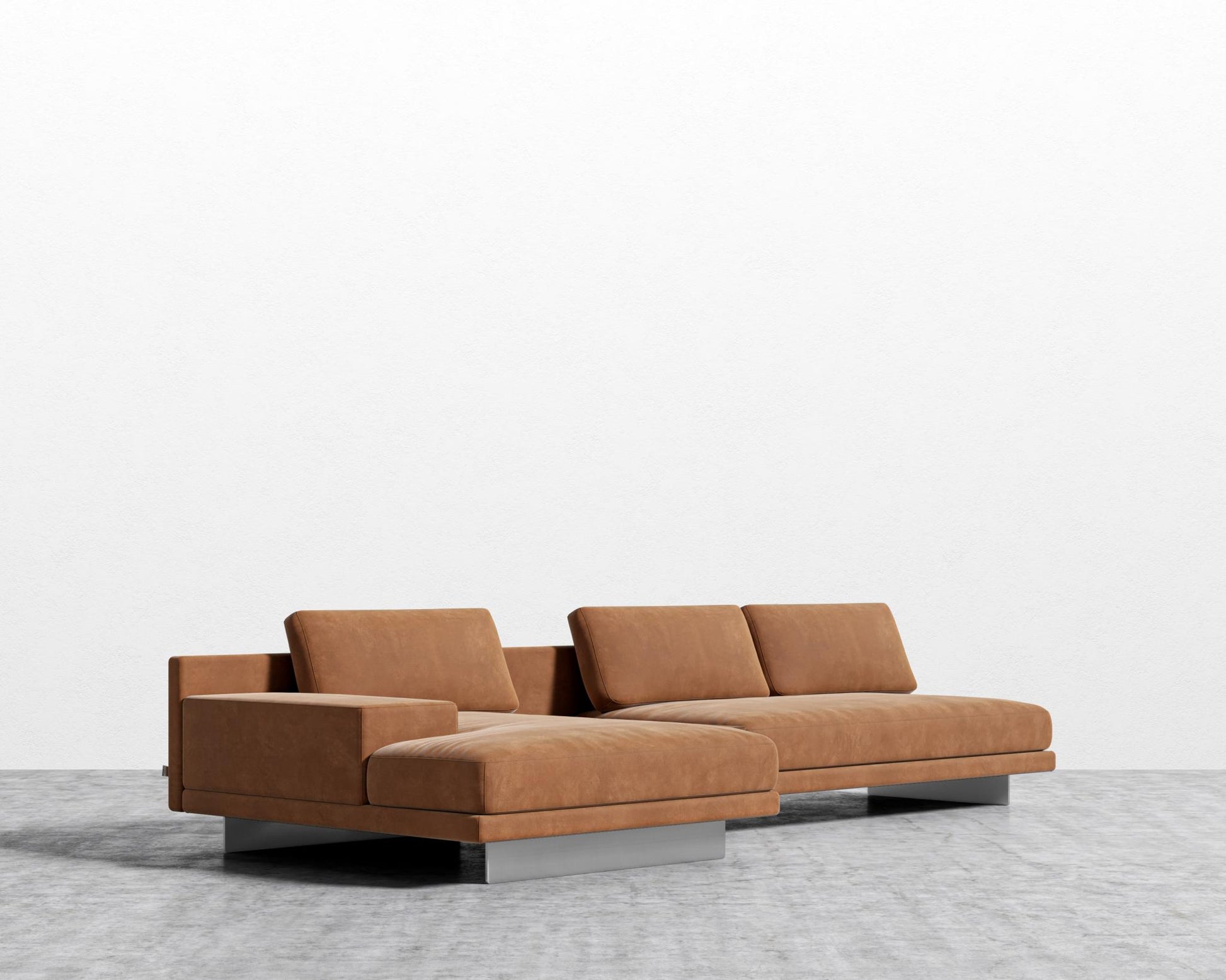 Dresden Sectional Sofa - Venice Vegan Suede - Cider