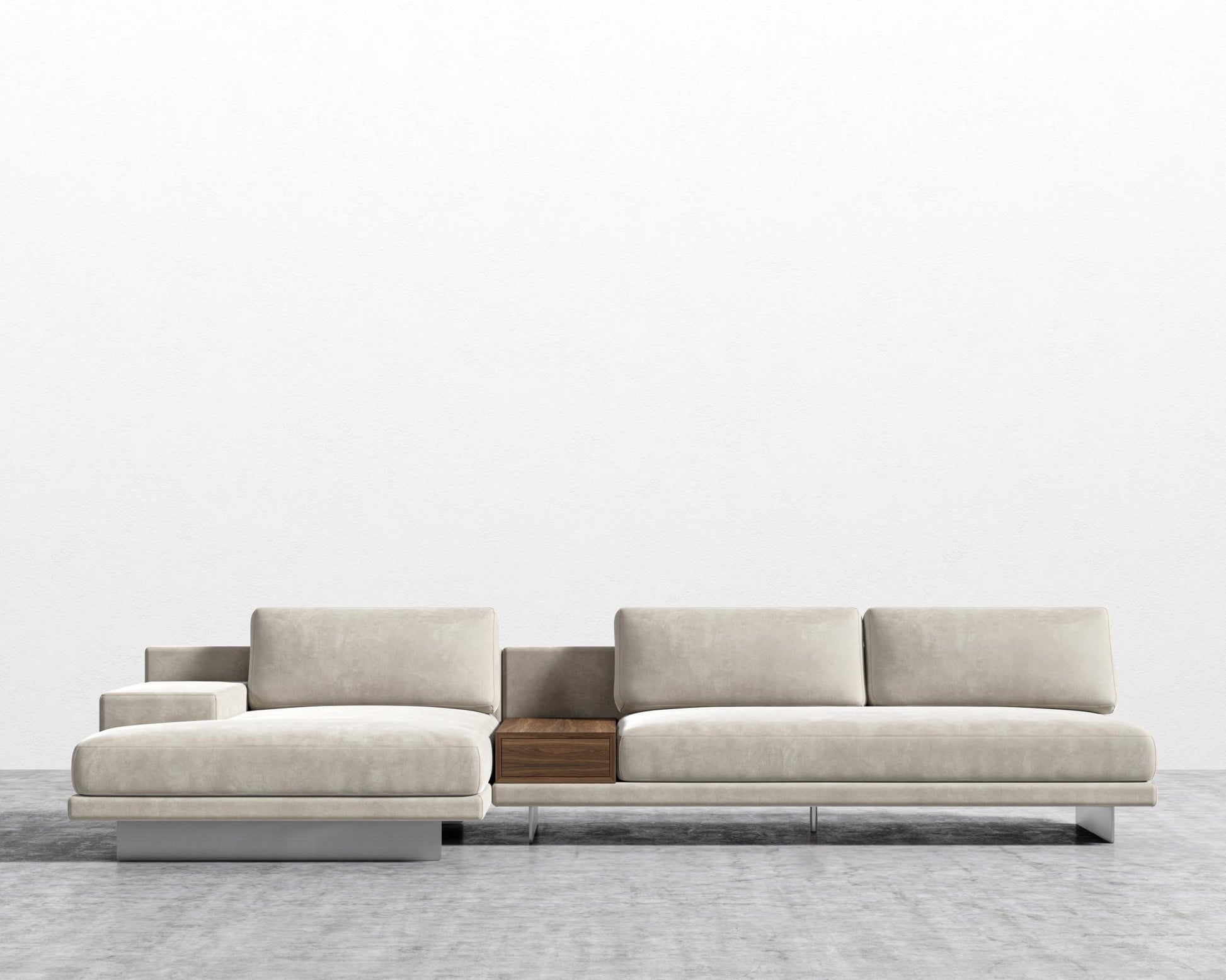 Dresden Sectional Sofa - Venice Vegan Suede - Latte