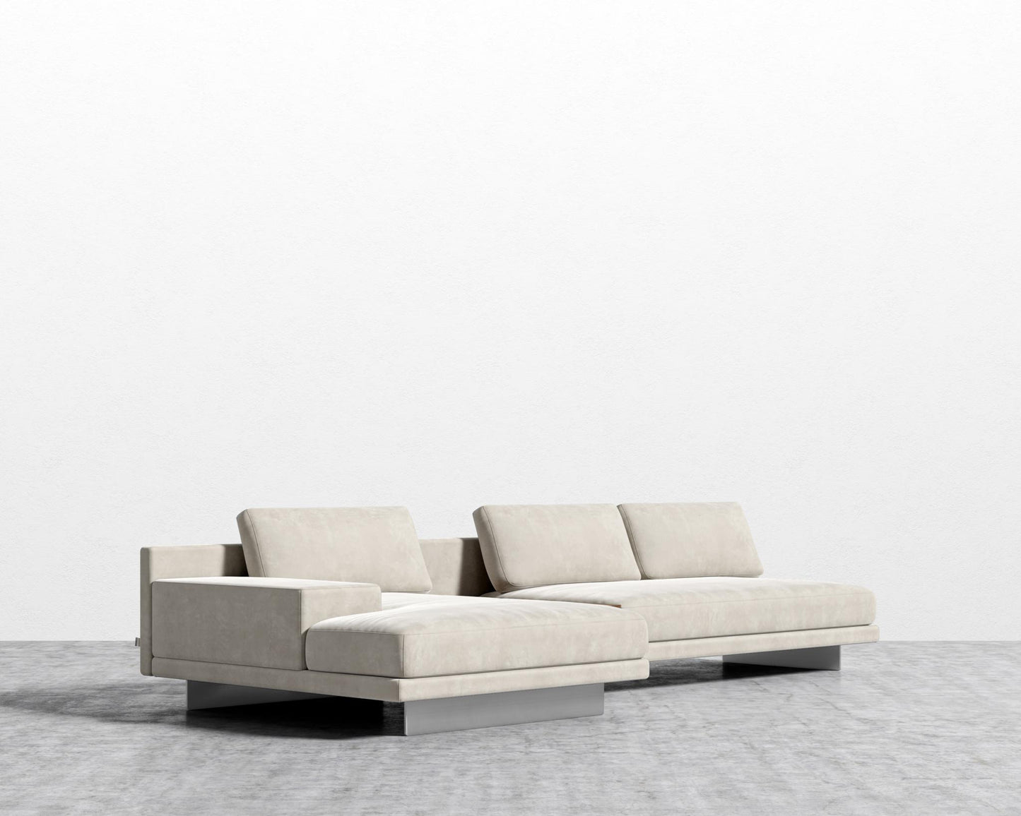 Dresden Sectional Sofa - Venice Vegan Suede - Latte