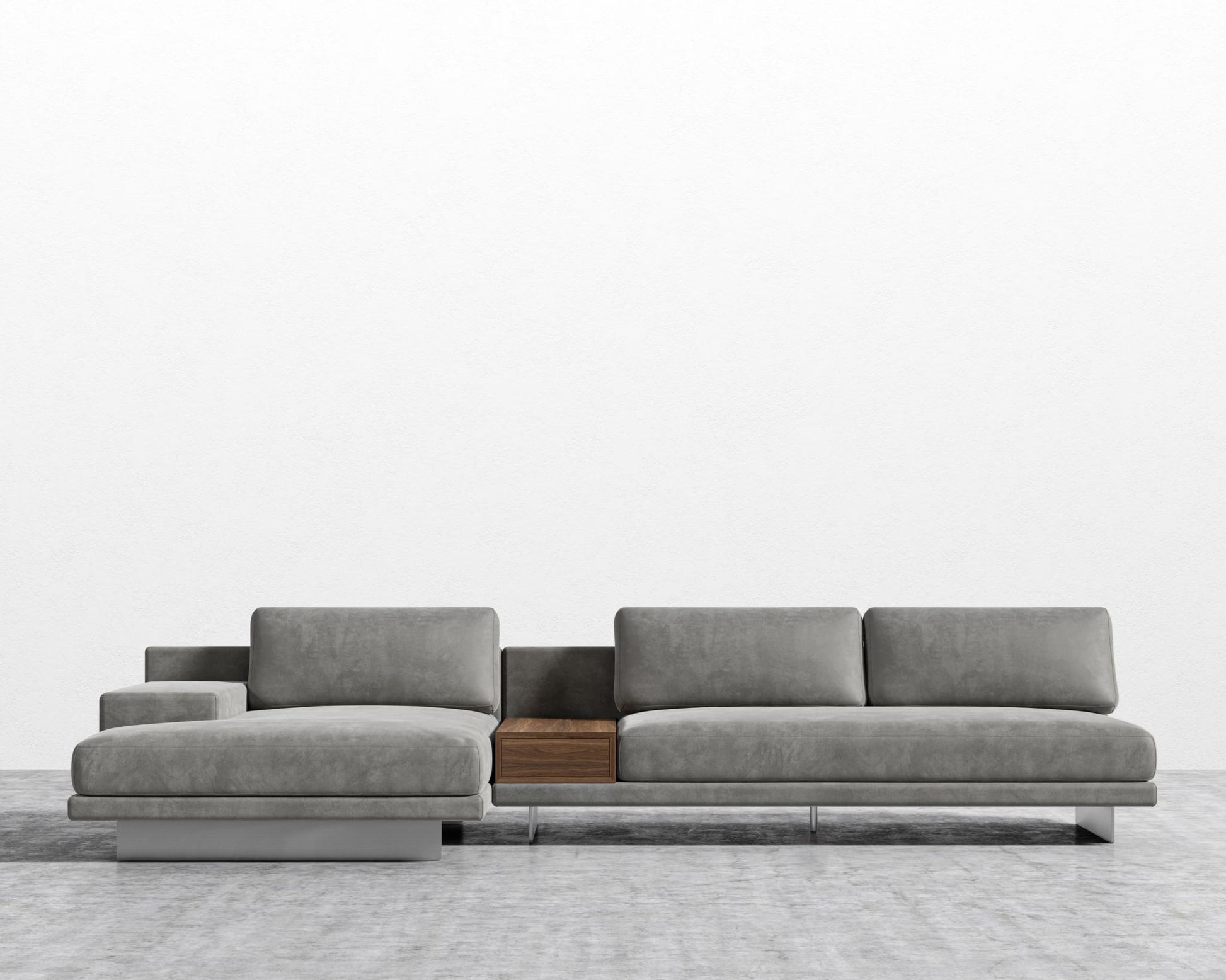 Dresden Sectional Sofa - Venice Vegan Suede - Strato