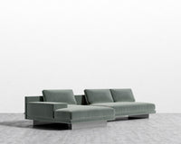Dresden Sectional Sofa - Plush Velvet - Moonstone