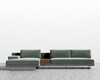 Dresden Sectional Sofa - Plush Velvet - Moonstone