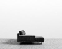 Dresden Sectional Sofa - Plush Velvet - Black