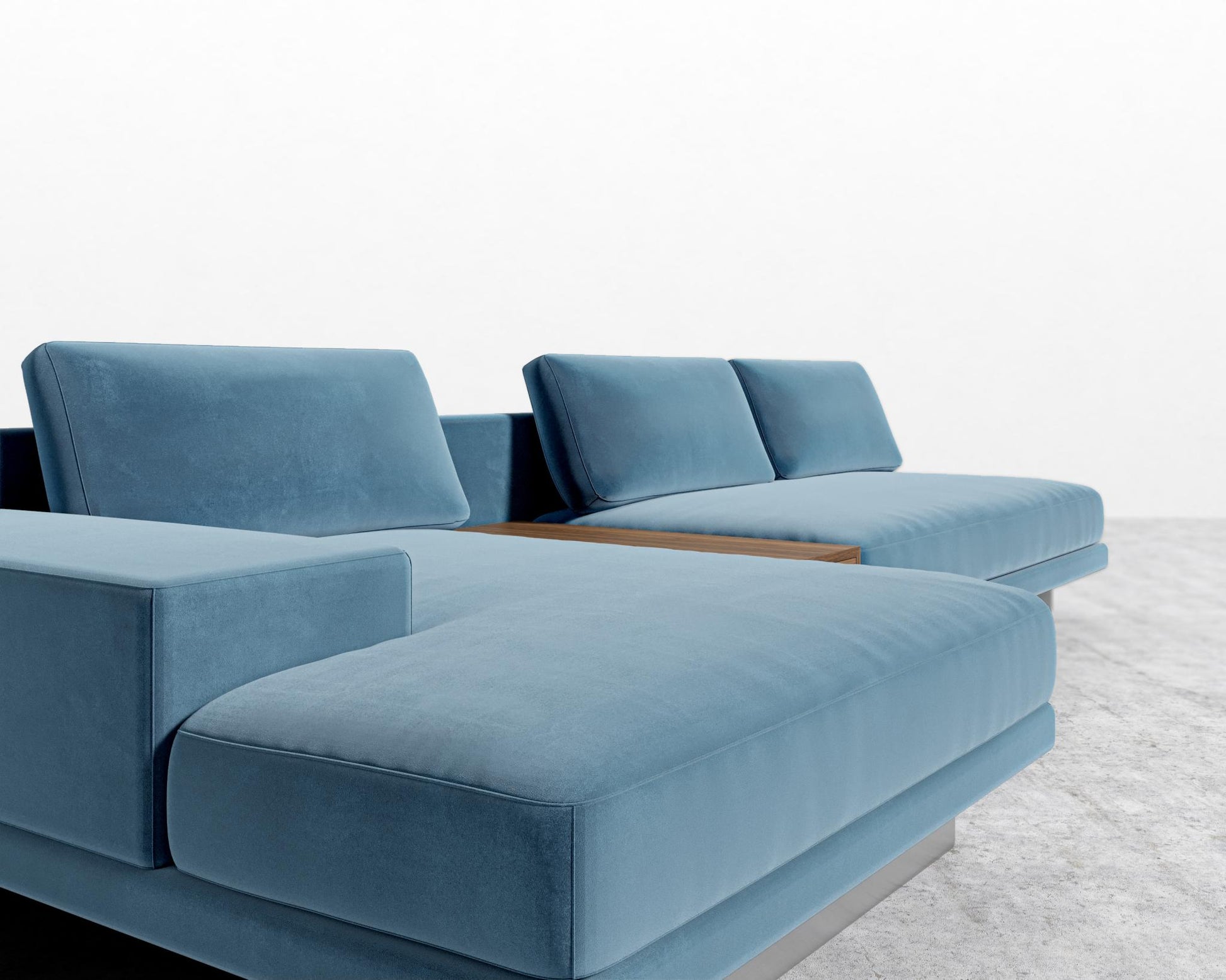 Dresden Sectional Sofa - Plush Velvet - Solstice