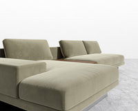 Dresden Sectional Sofa - Plush Velvet - Olive Green