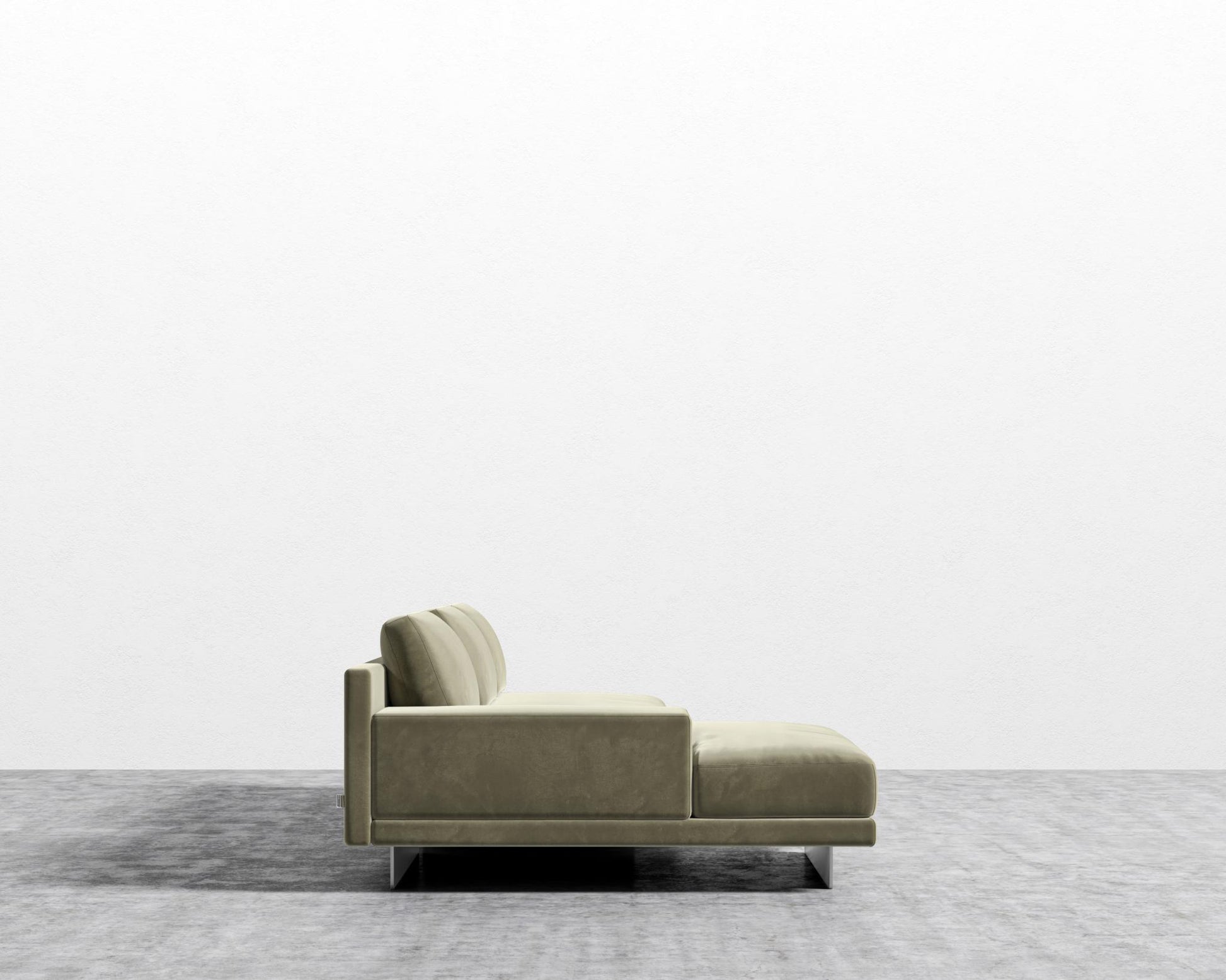 Dresden Sectional Sofa - Plush Velvet - Olive Green