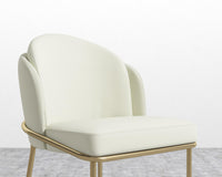 Angelo Chair - PU Leather Monaco Cream - Brass