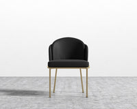 Angelo Chair - PU Leather Monaco Black - Brass