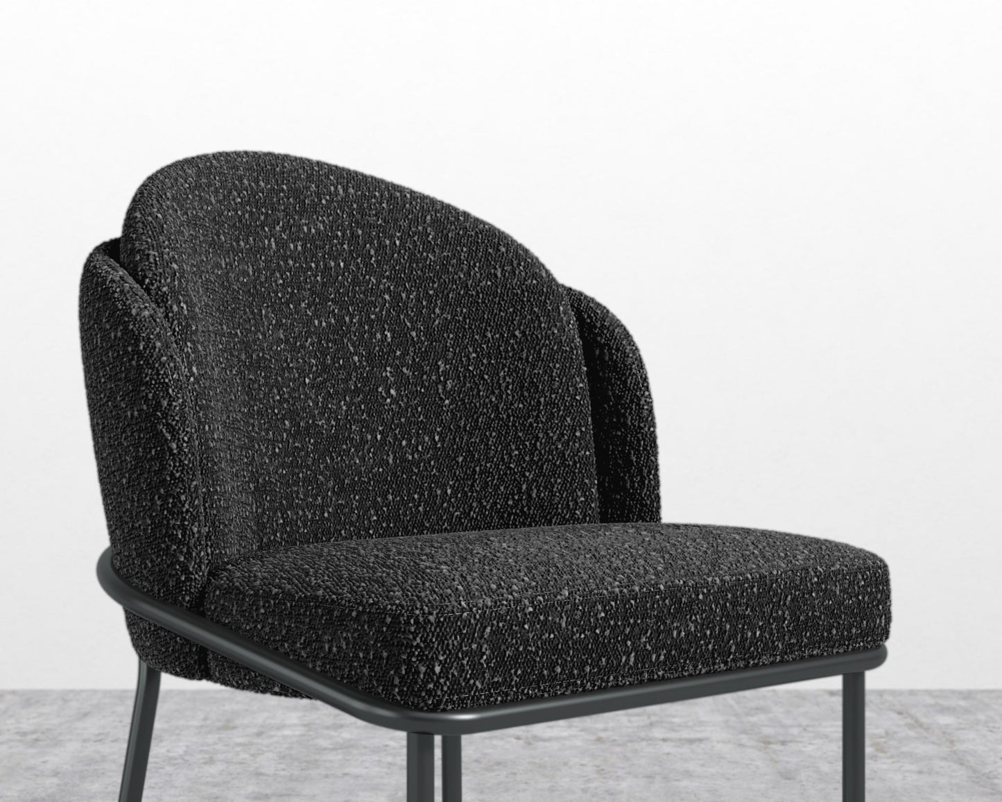 Angelo Dining Chair - Chatou Boucle - Caviar
