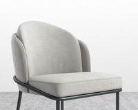 Angelo Dining Chair - Black - Venice Vegan Suede - Chiffon