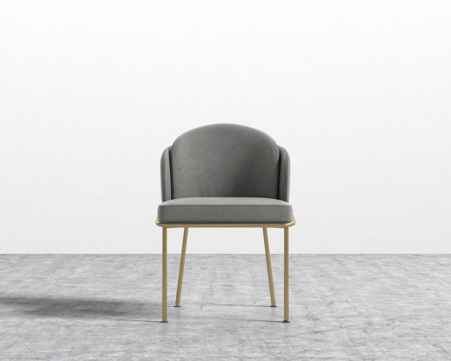 Angelo Dining Chair - Brass - Venice Vegan Suede - Strato