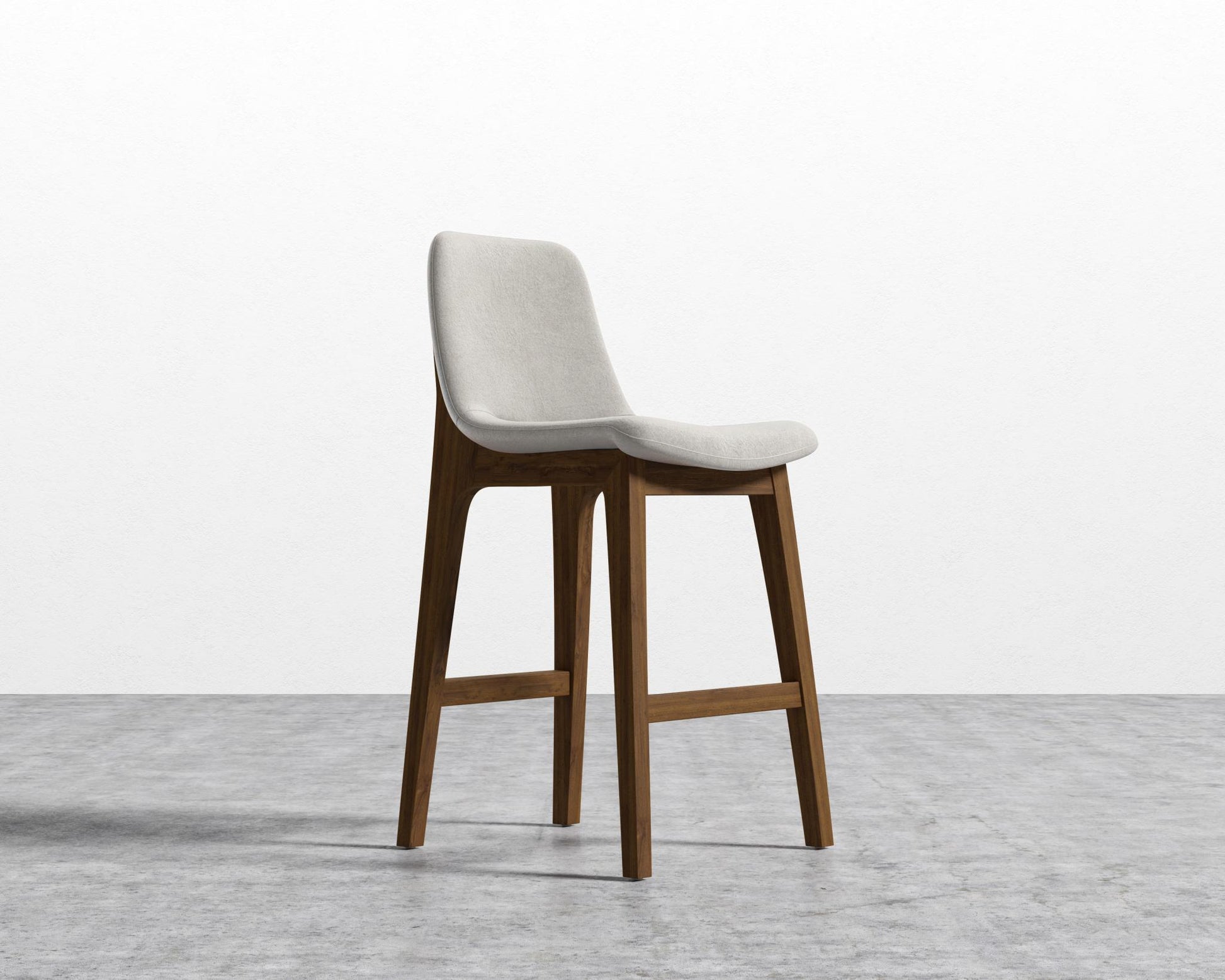 Aubrey Counter Stool - Chiffon -  Walnut Stain