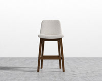 Aubrey Counter Stool - Pearl -  Walnut Stain