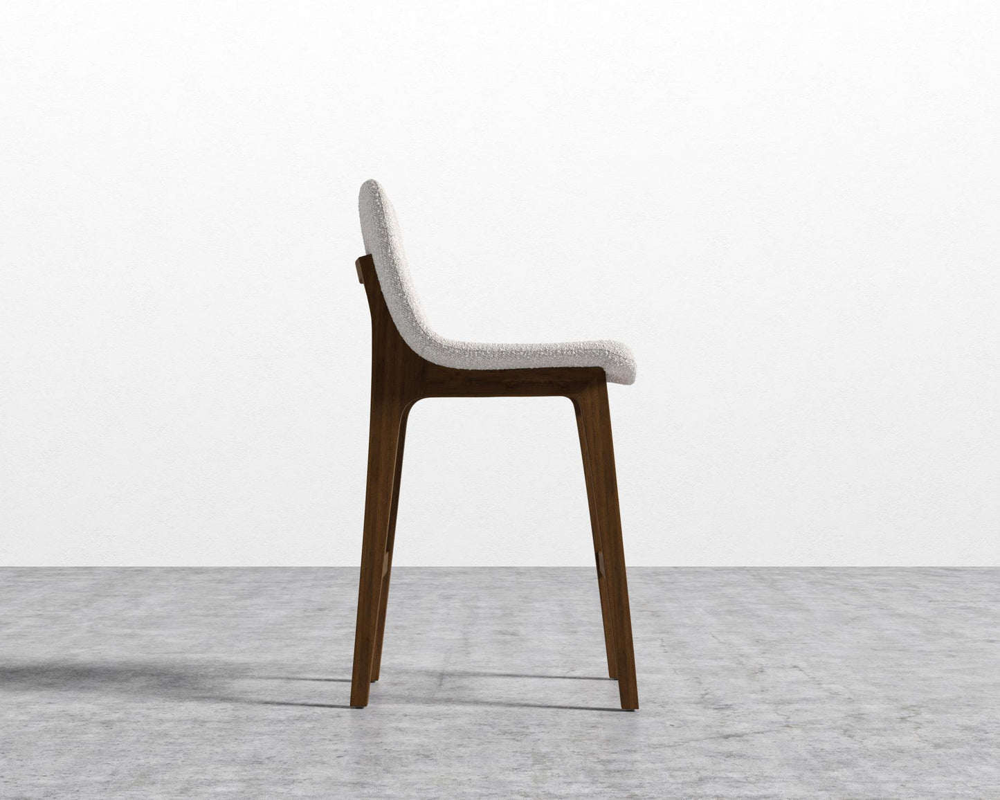 Aubrey Counter Stool - Pearl -  Walnut Stain