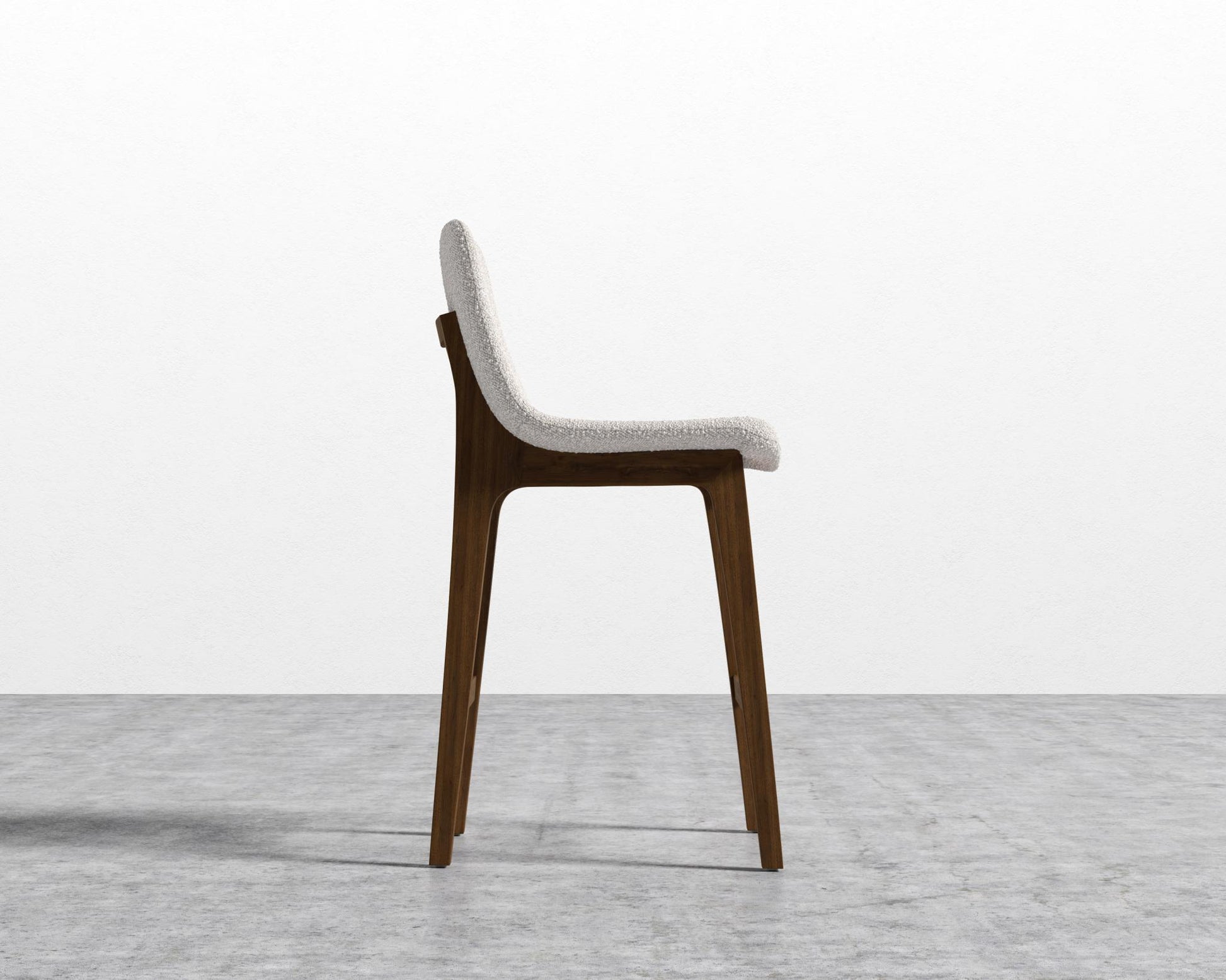 Aubrey Counter Stool - Pearl -  Walnut Stain