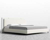 Abigail Bed - King - PU Leather - Monaco Cream