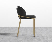 Angelo Counter Stool - PU Leather Monaco Black - Brass