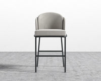 Angelo Counter Stool - Venice Suede - Chiffon - Black