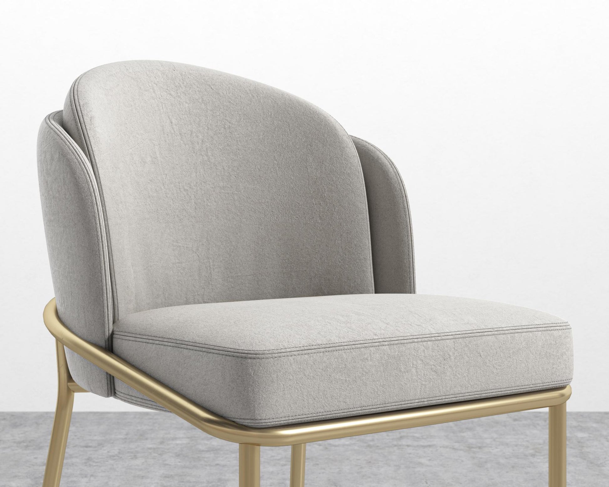 Angelo Counter Stool - Venice Suede - Chiffon - Brass