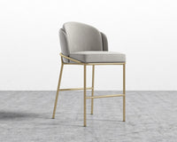 Angelo Counter Stool - Venice Suede - Chiffon - Brass