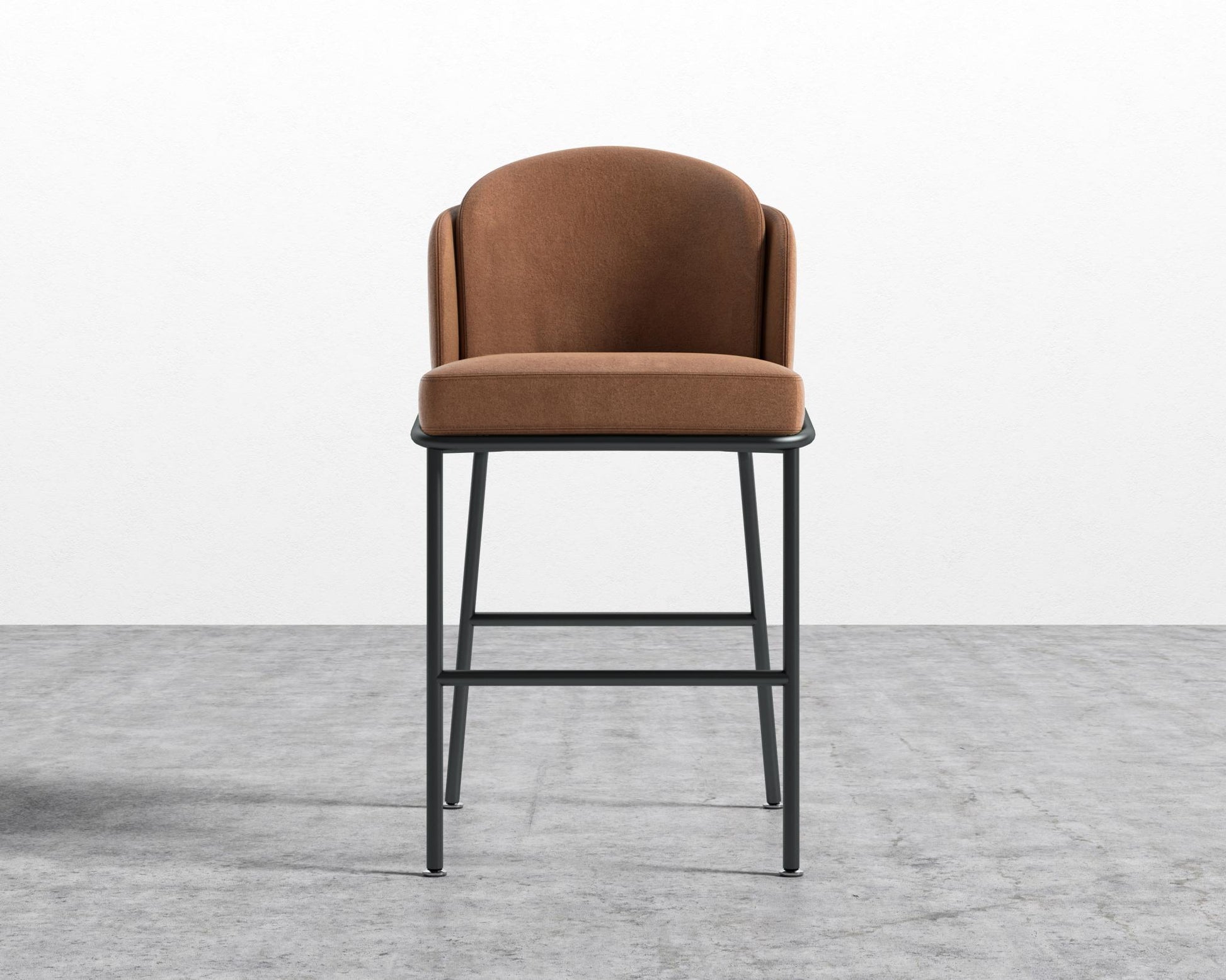 Angelo Counter Stool - Venice Suede - Cider - Black