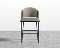 Angelo Counter Stool - Venice Suede - Latte - Black