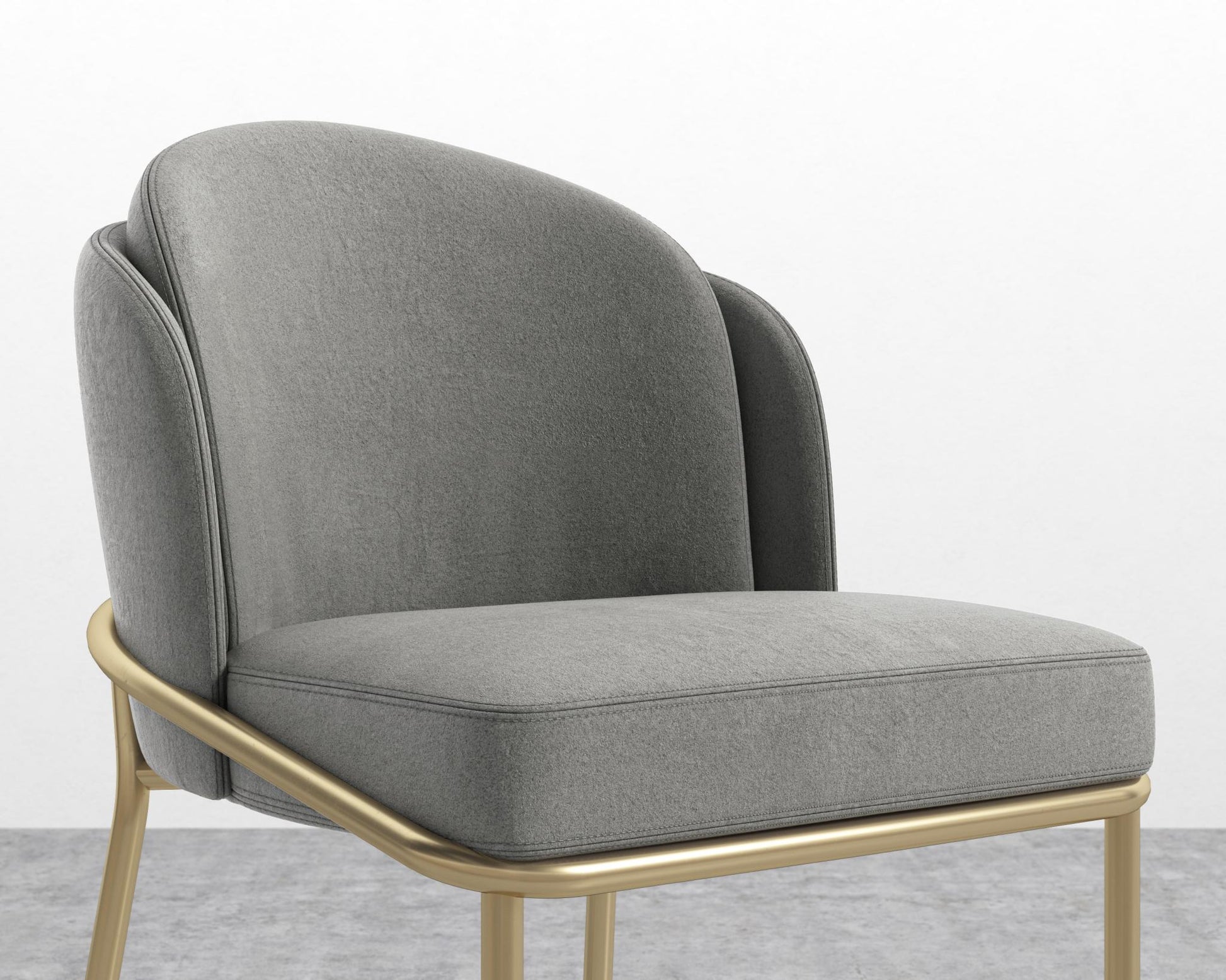 Angelo Counter Stool - Venice Suede - Strato - Brass