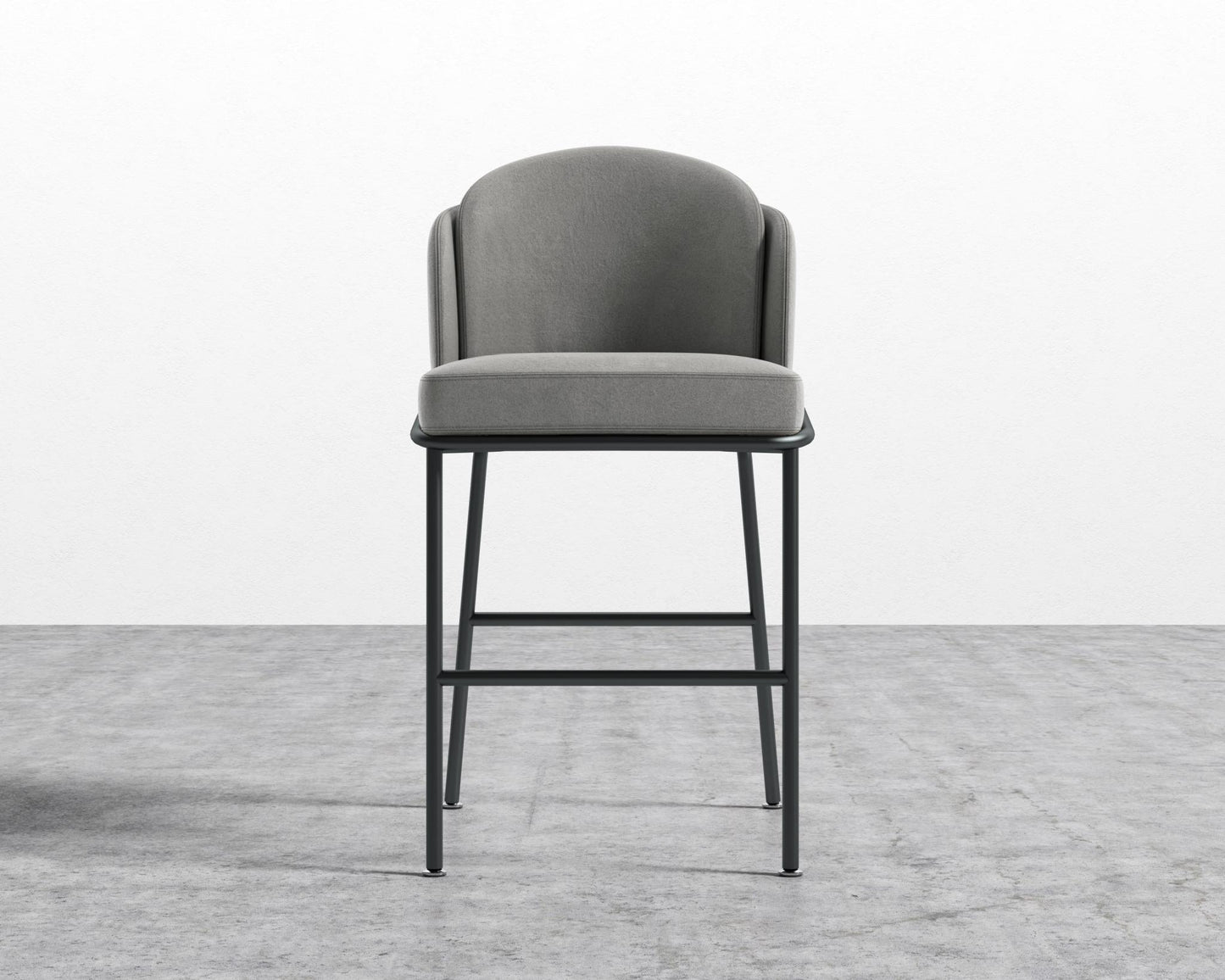 Angelo Counter Stool - Venice Suede - Strato - Black