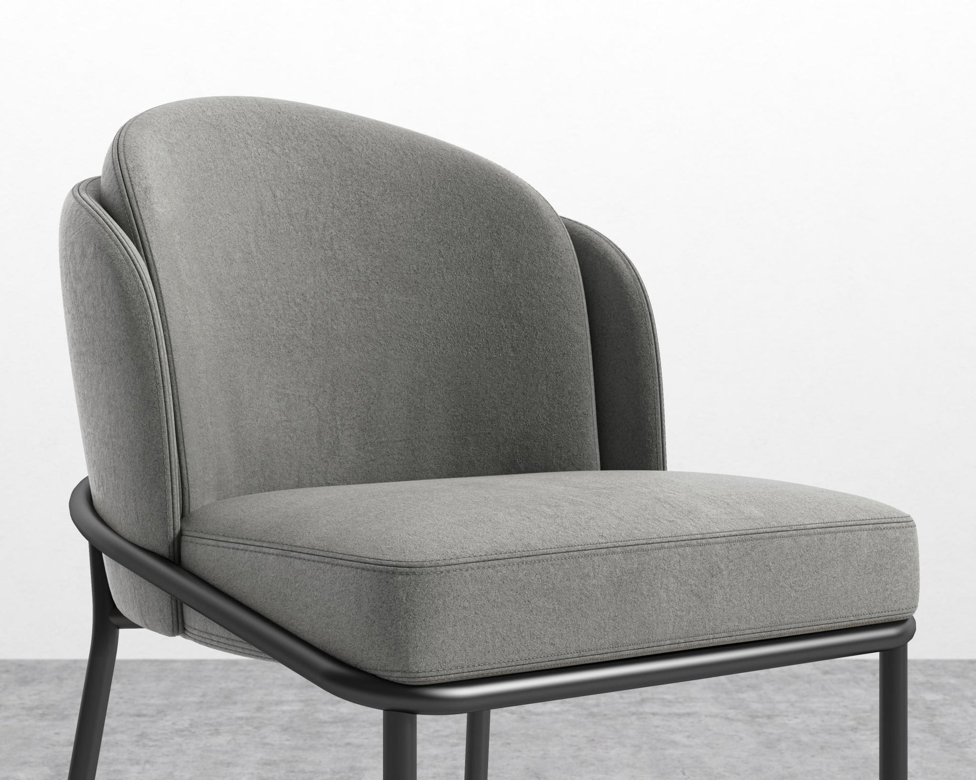 Angelo Counter Stool - Venice Suede - Strato - Black