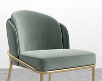 Angelo Counter Stool - Plush Velvet - Moonstone - Brass