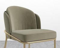 Angelo Counter Stool - Plush Velvet - Olive Green - Brass