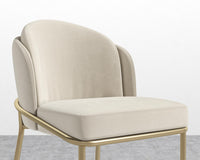 Angelo Counter Stool - Plush Velvet - Warm Taupe - Brass