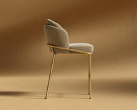 Angelo Counter Stool - Plush Velvet - Dune - Brass