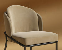 Angelo Counter Stool - Plush Velvet - Dune - Black