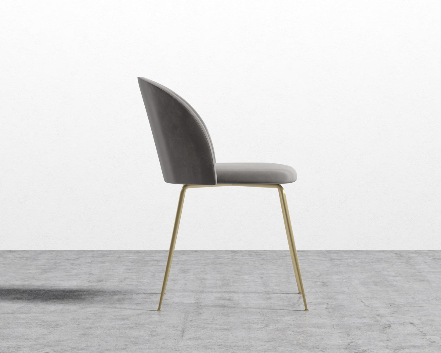 Iris Chair - Plush Velvet Dusk - Brass Base