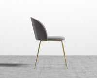 Iris Chair - Plush Velvet Dusk - Brass Base