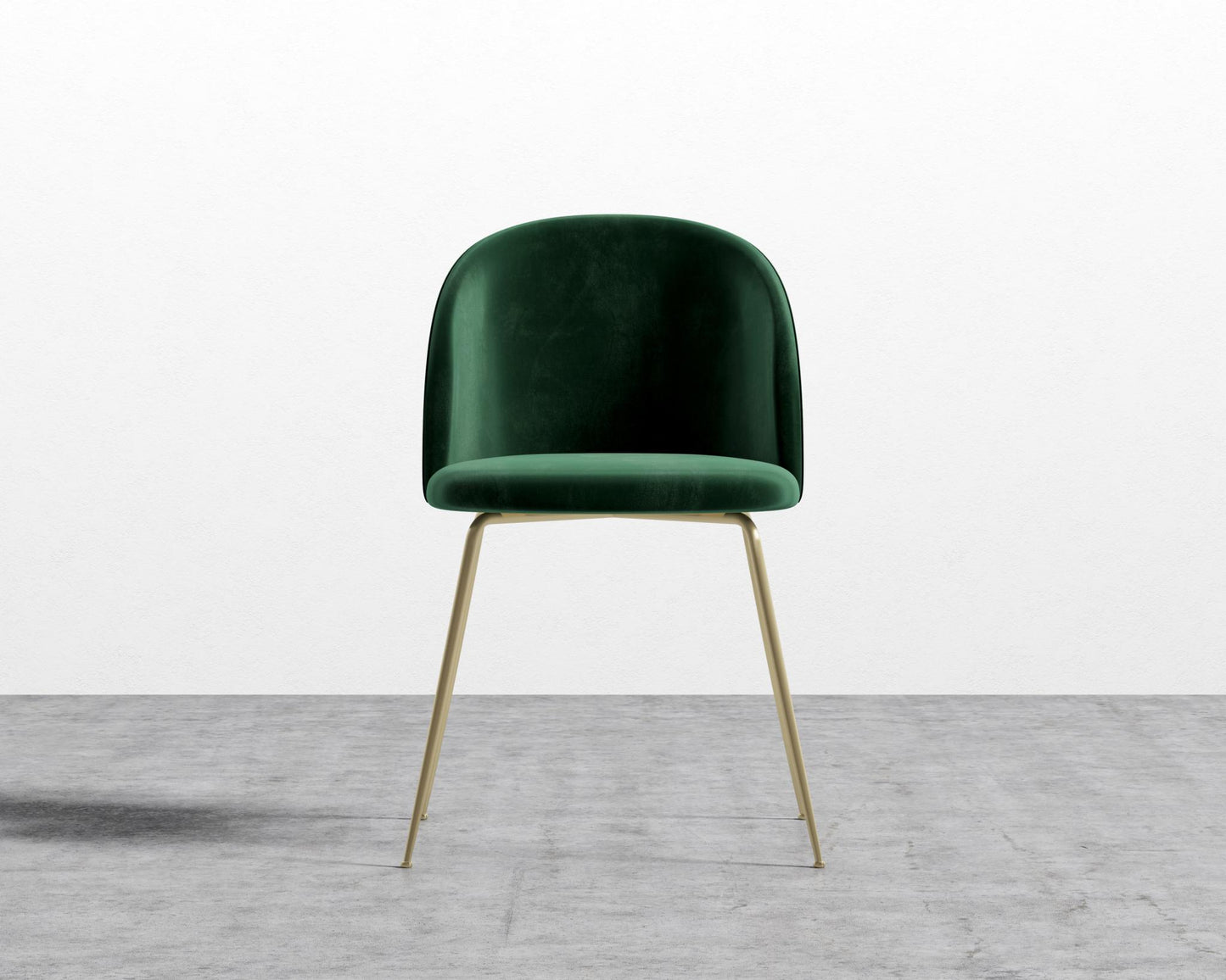 Iris Chair - Plush Velvet Moss - Brass Base