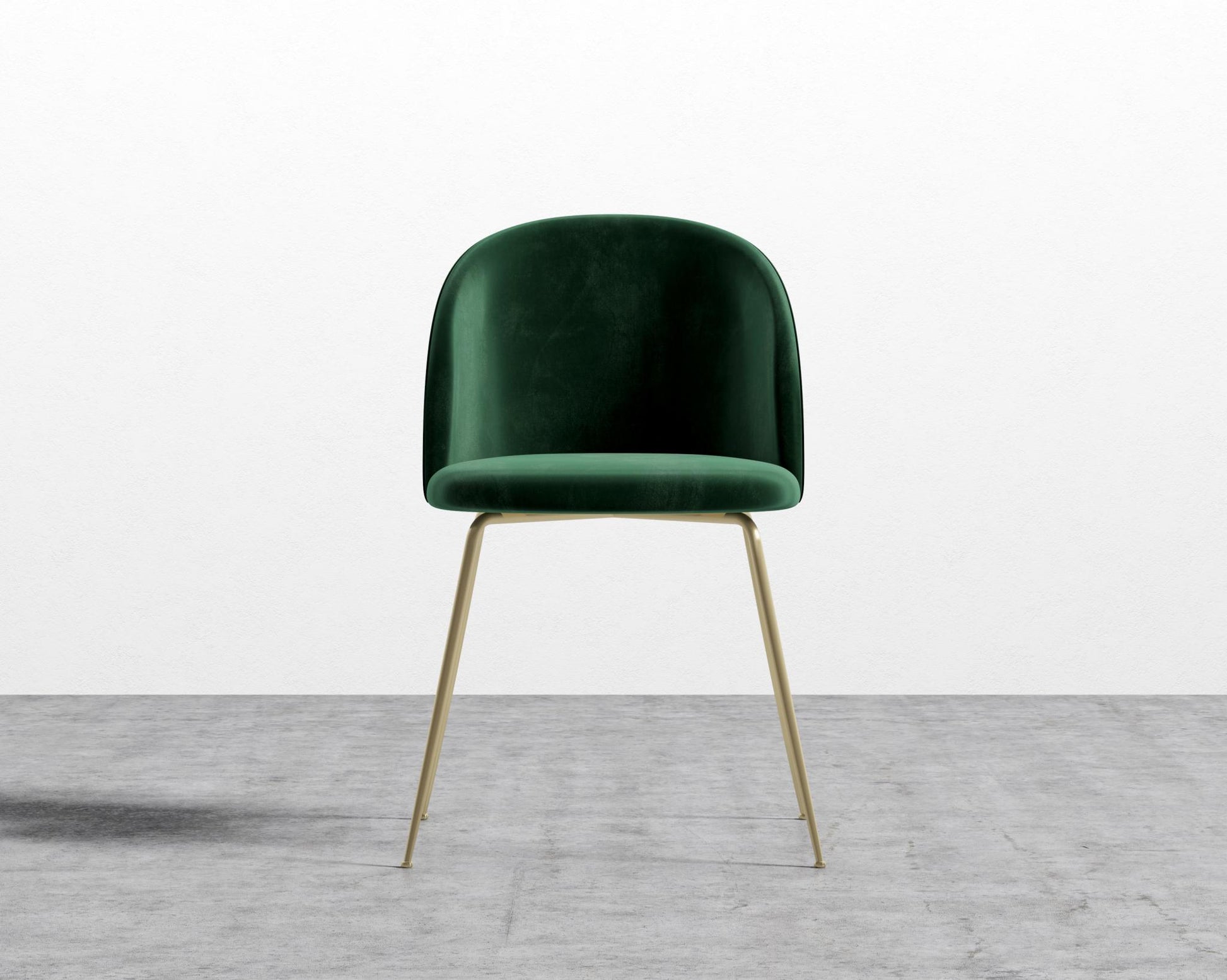 Iris Chair - Plush Velvet Moss - Brass Base