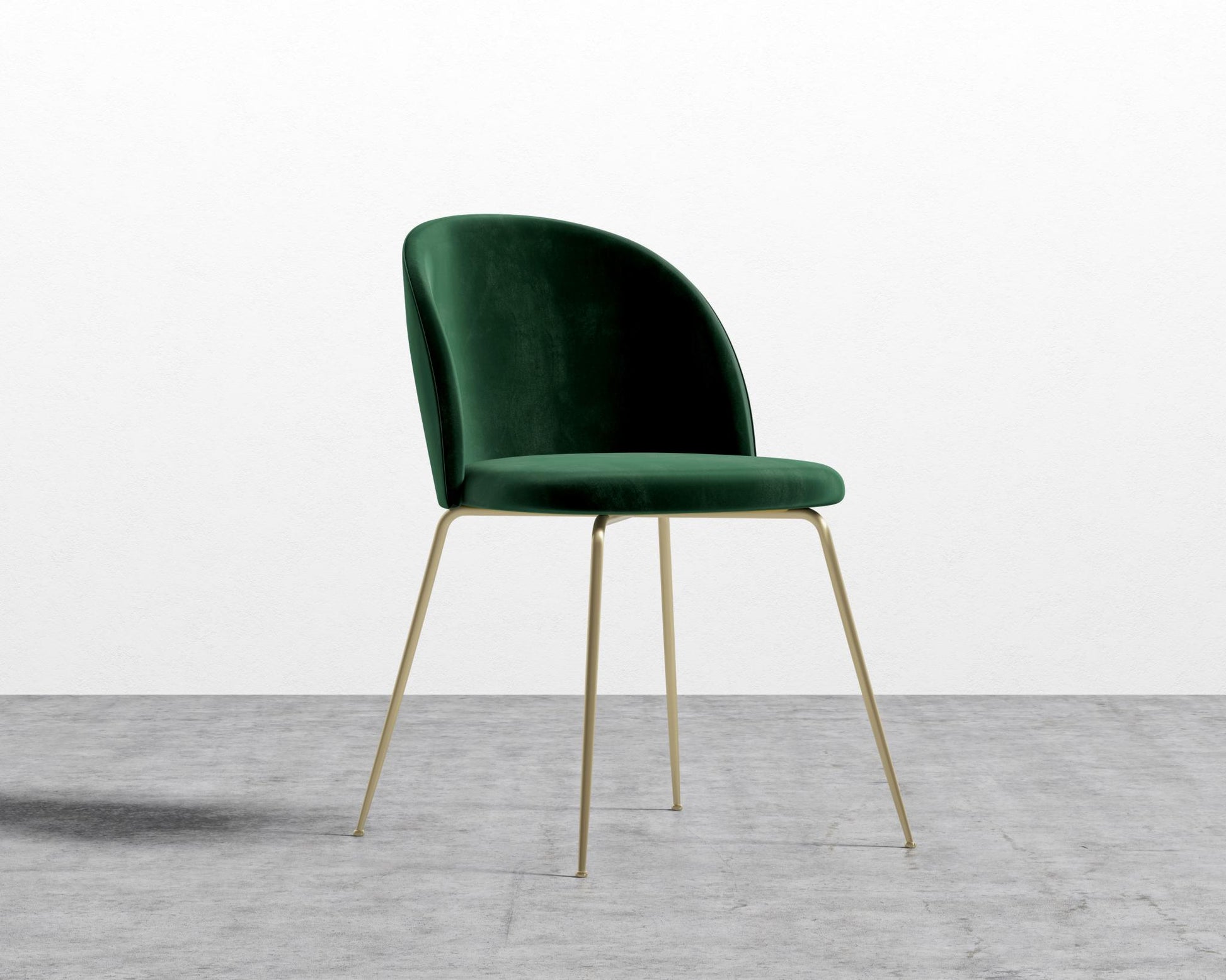 Iris Chair - Plush Velvet Moss - Brass Base