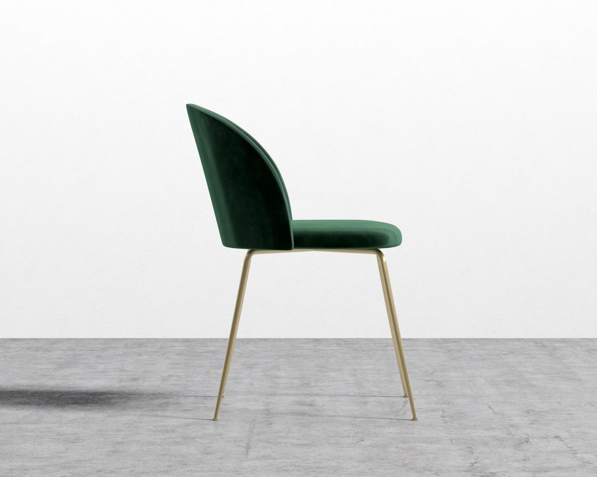 Iris Chair - Plush Velvet Moss - Brass Base