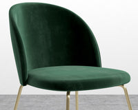 Iris Chair - Plush Velvet Moss - Brass Base