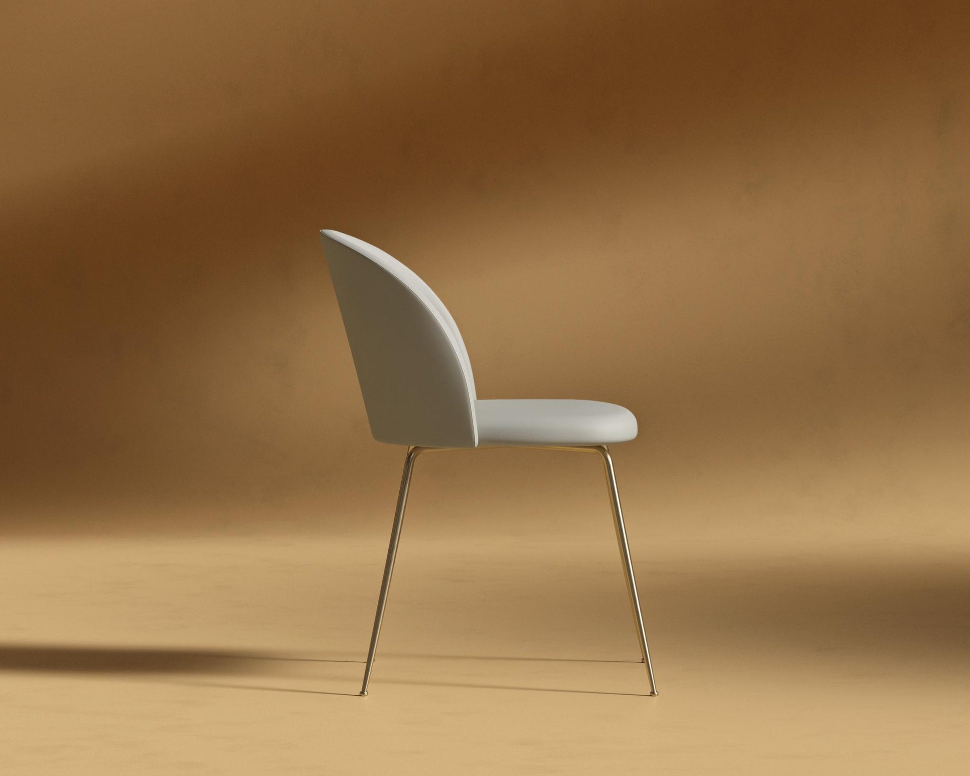 Iris_Chair_Microfiber_Leather_Trento_Taupe - Brass