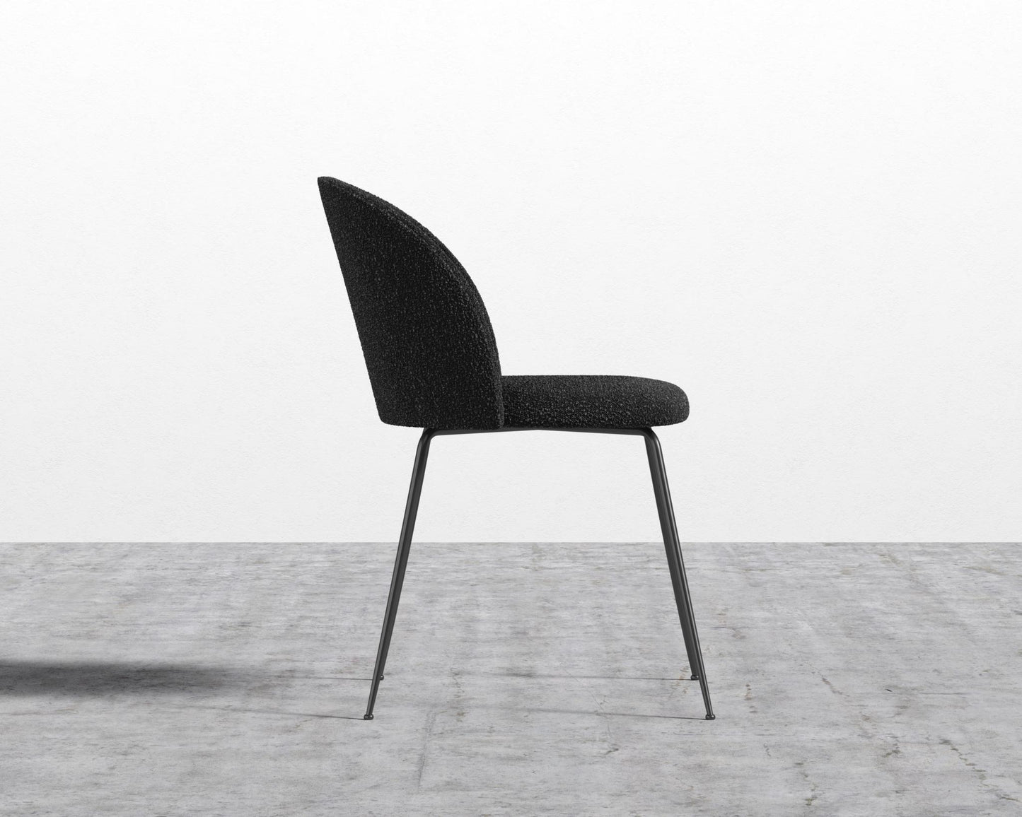 Iris Chair - Chatou Boucle - Caviar - Black Base