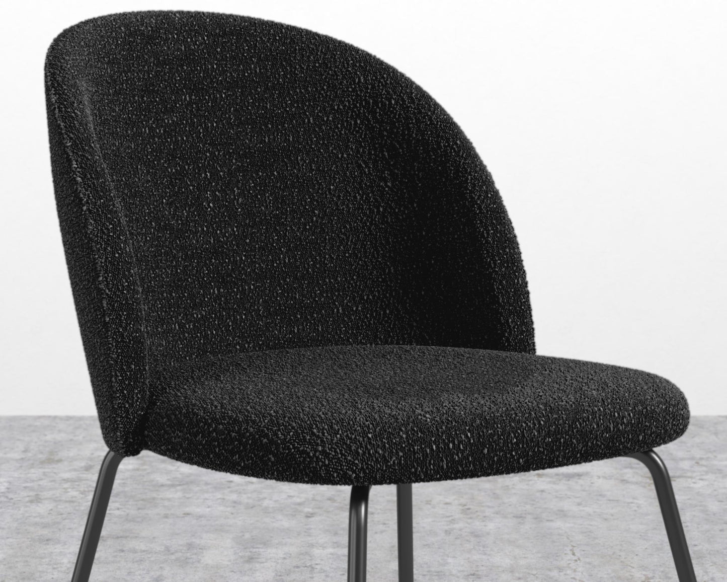 Iris Chair - Chatou Boucle - Caviar - Black Base