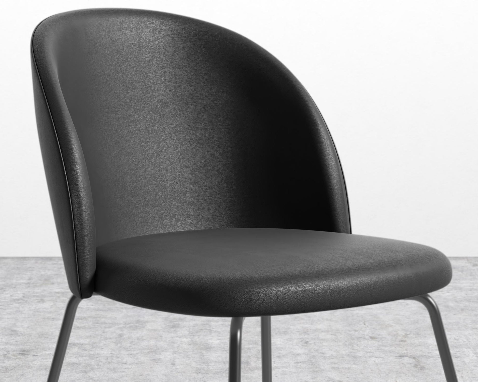 Iris Chair - Microfiber - Trento Jet Black - Black Base